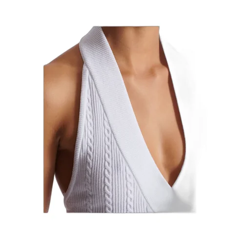 Cable-Knit Openback Top