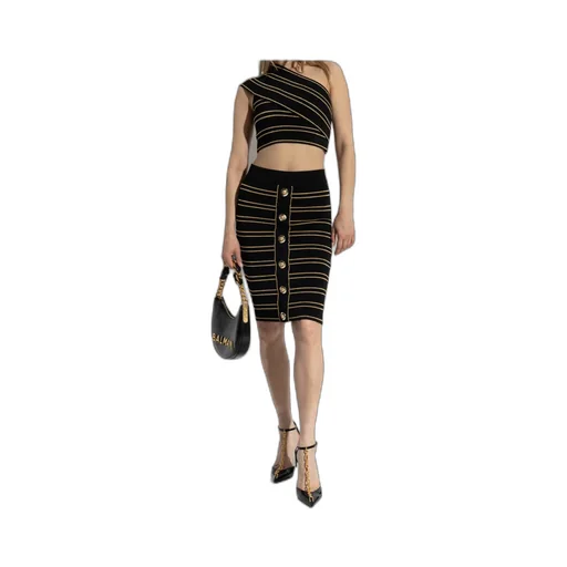 Lurex Thread Pencil Skirt