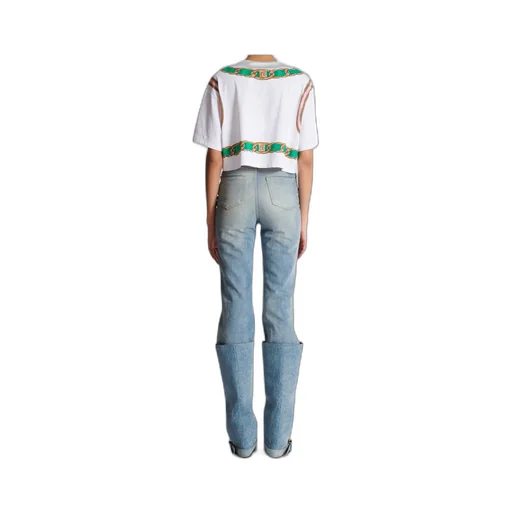 Foulard Printed Cropped T-Shirt