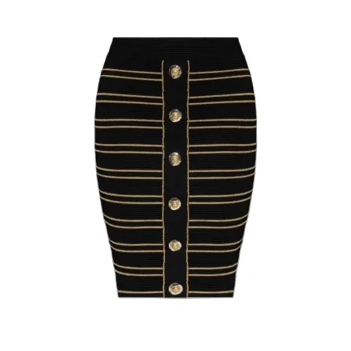 Lurex Thread Pencil Skirt