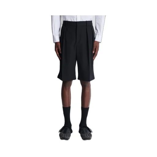 Grain De Poudre Pleated Bermuda Shorts