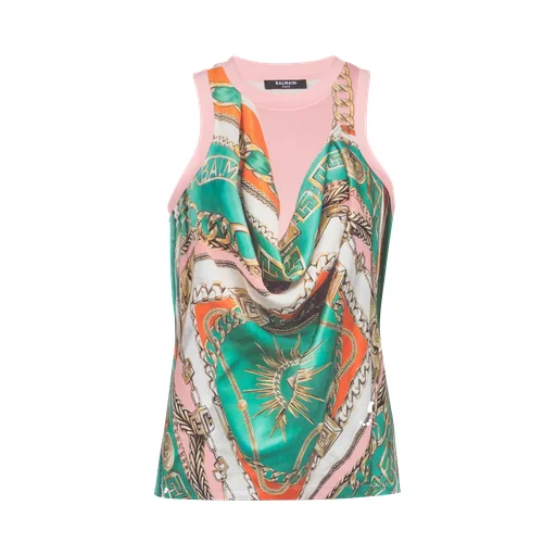 Foulard Print Vest Top