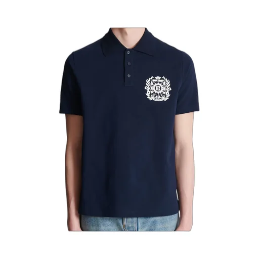 Cotton Polo Shirt With ÉCusson Print