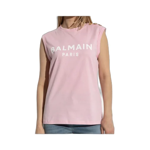 Logo Printed Crewneck Tank Top
