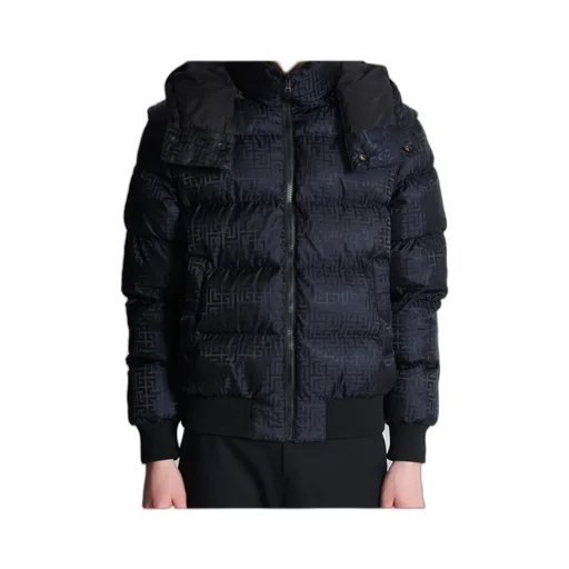 Cropped Monogram Jacquard Padded Jacket