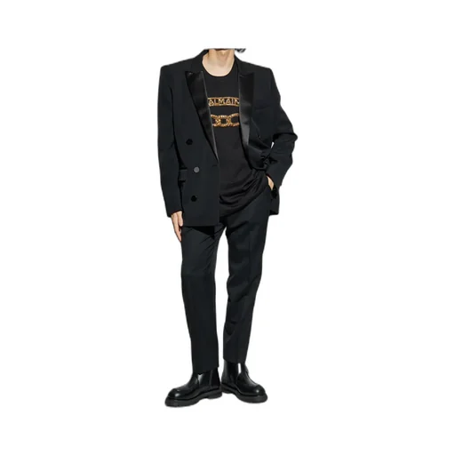 Chain Motif Embellished Crewneck T-Shirt