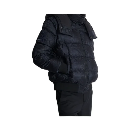 Cropped Monogram Jacquard Padded Jacket