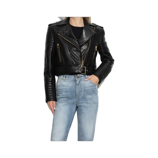 Cropped Leather Jacket