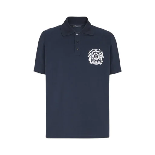 Cotton Polo Shirt With ÉCusson Print
