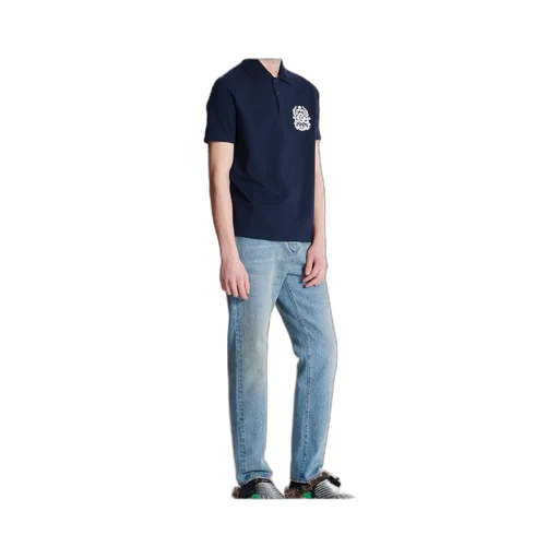Cotton Polo Shirt With ÉCusson Print