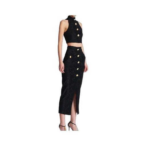Baroque Pattern Midi Skirt