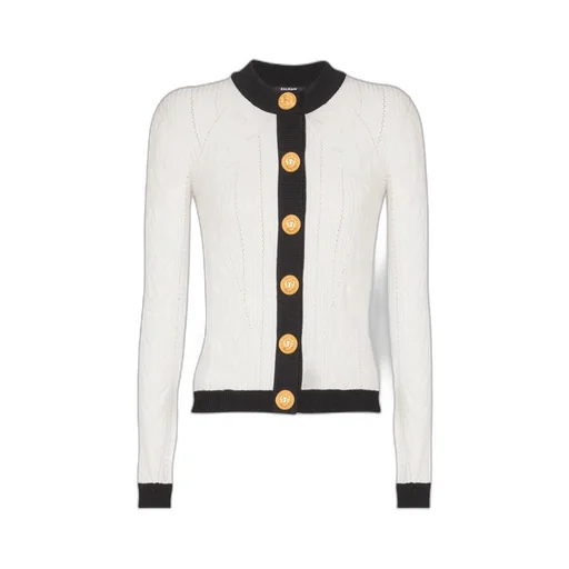 Two-Toned Buttoned Cardigan
