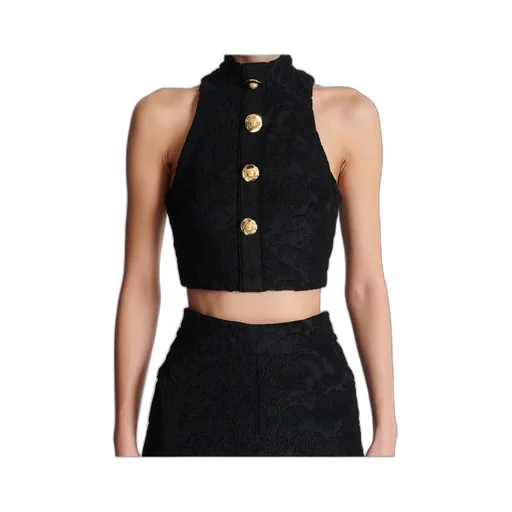 Baroque Patterned Sleeveless Top