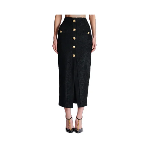 Baroque Pattern Midi Skirt