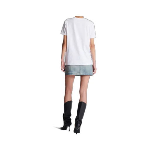T-Shirt With Balmain Paris Chain Print