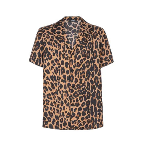 Leopard Print Pyjama Shirt