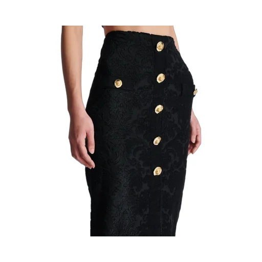 Baroque Pattern Midi Skirt
