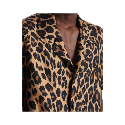 Leopard Print Pyjama Shirt
