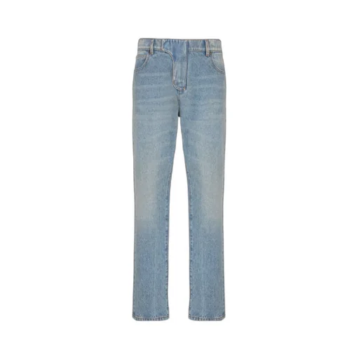 Straight-Leg Belt-Looped Jeans