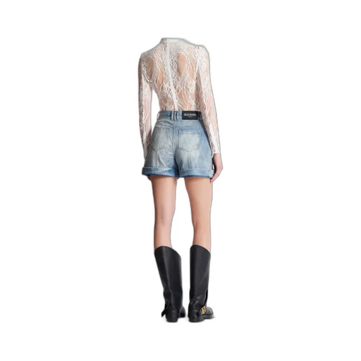 Short Diamond Denim Shorts