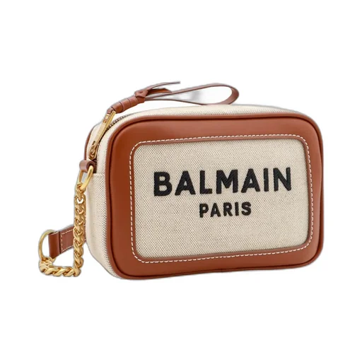 Logo Embroidered Zipped Shoulder Bag