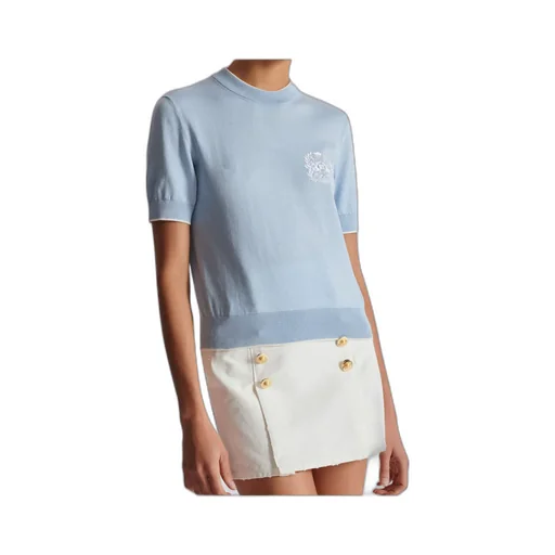 EmblÈMe-Embroidered Knit Top