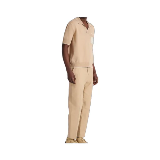 ÉCusson Embroidered Knit Polo Shirt