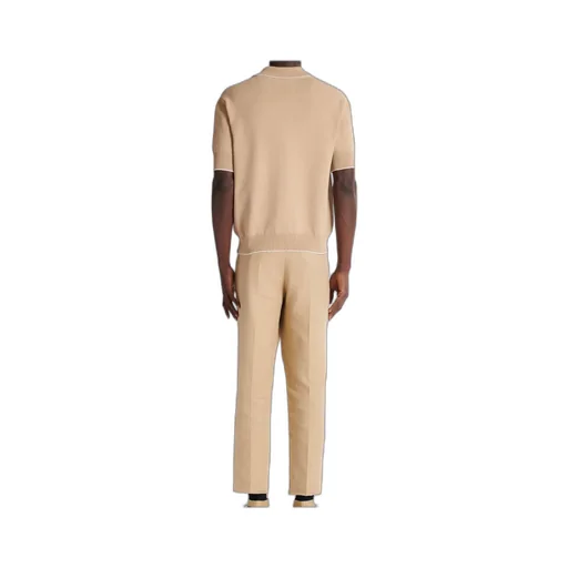 ÉCusson Embroidered Knit Polo Shirt