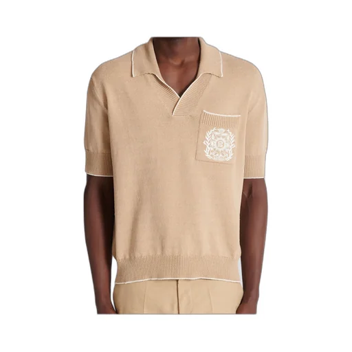 ÉCusson Embroidered Knit Polo Shirt