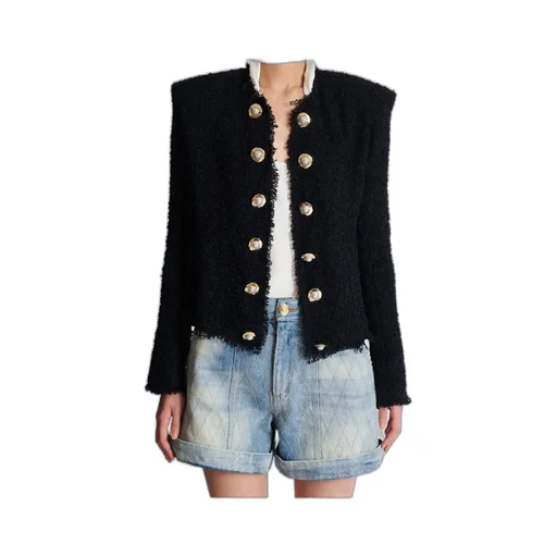 Edge-To-Edge Tweed Jacket