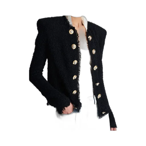 Edge-To-Edge Tweed Jacket