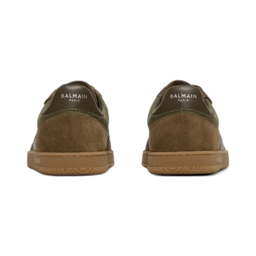 Leather And Canvas Swan Trainers