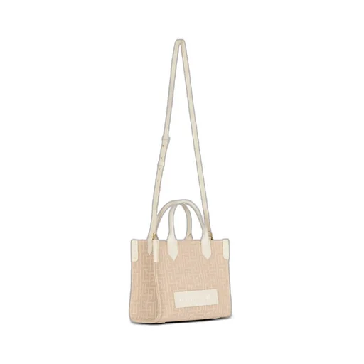 B-Army Small Monogrammed Canvas And Leather Tote Bag