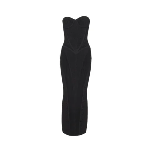 Long Strapless Knit Dress