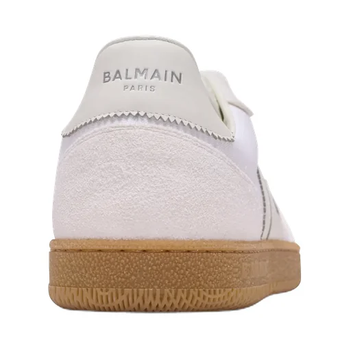 Leather And Canvas Swan Trainers