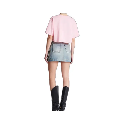 Logo Printed Cropped T-Shirt