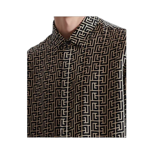 Monogram Patterned Buttoned Shirt