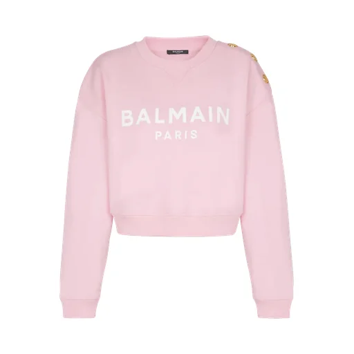 Logo Printed Cropped Sweatshirt