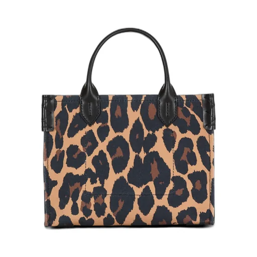 B-Army Small Leopard Print Canvas Tote Bag