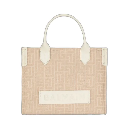 B-Army Small Monogrammed Canvas And Leather Tote Bag