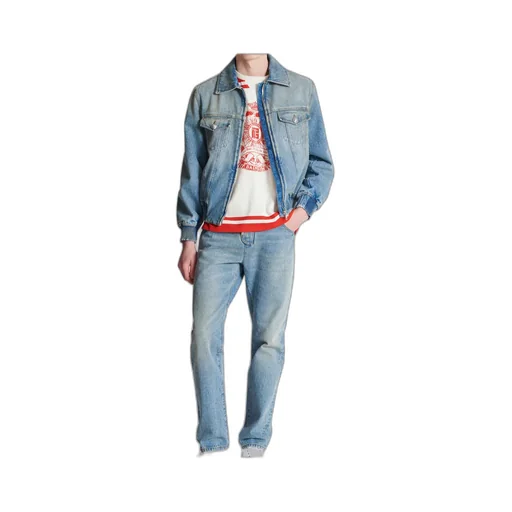 Cropped Lined Denim Jacket