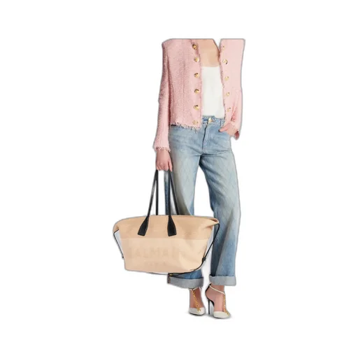 Track Raffia Tote Bag