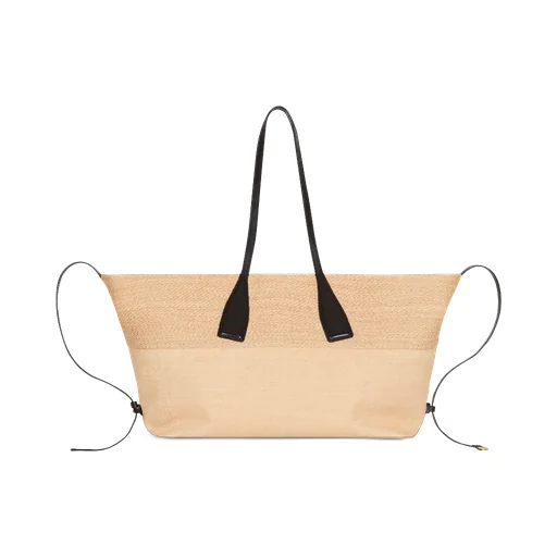 Track Raffia Tote Bag