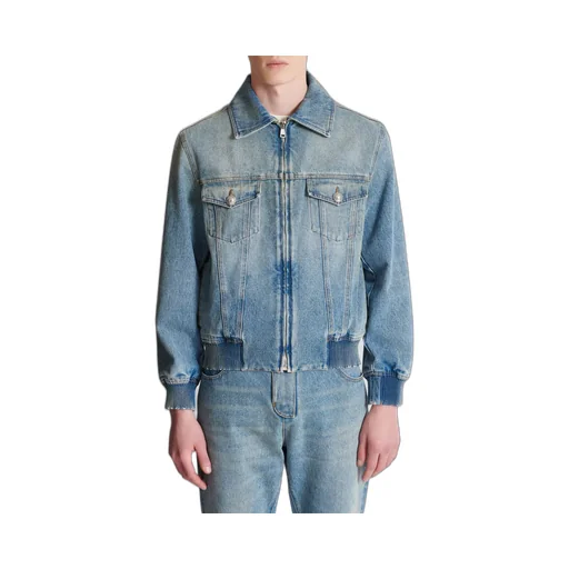 Cropped Lined Denim Jacket