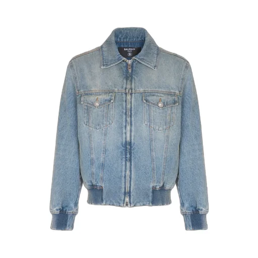 Cropped Lined Denim Jacket