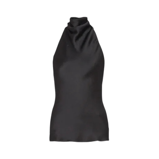 Backless Crepe Satin Top