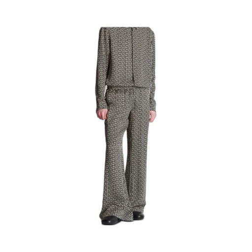 Monogrammed Flowing Trousers