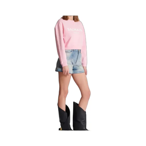 Logo Printed Cropped Sweatshirt