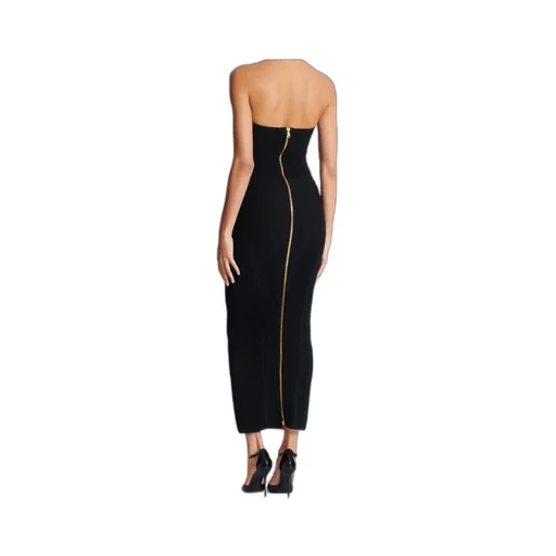 Long Strapless Knit Dress