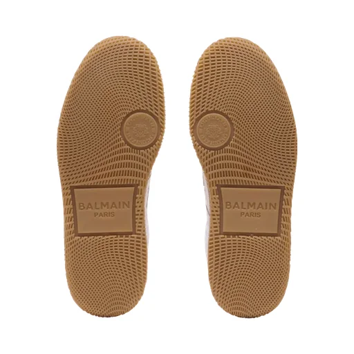 Leather And Canvas Swan Trainers